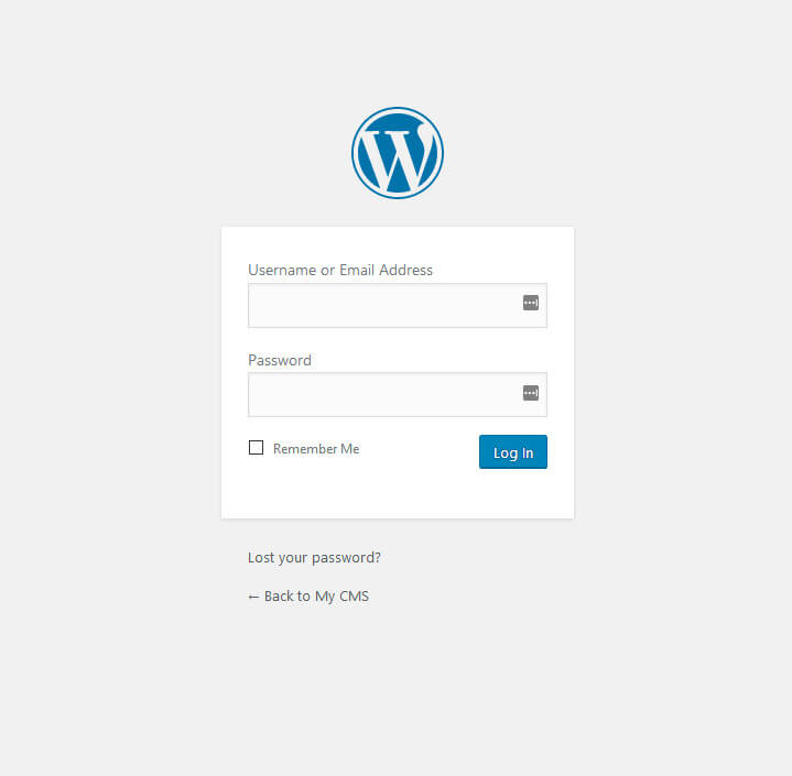 Image of WordPress login
